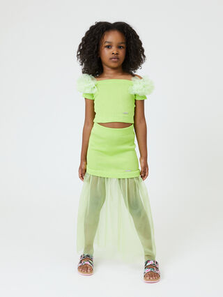 Gonna viscosa e tulle