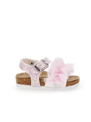 Sandals with Glitter Ruffles