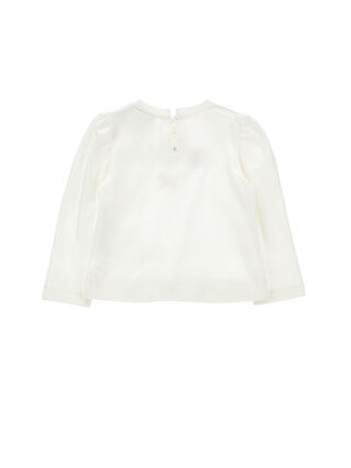 T-shirt mit Strass-Herzen und Schleife