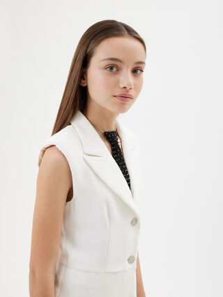 Satin tie with rhinestones