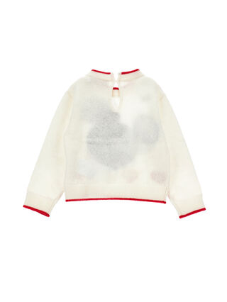 Свитер с инкрустацией в виде сердец Минни Маус