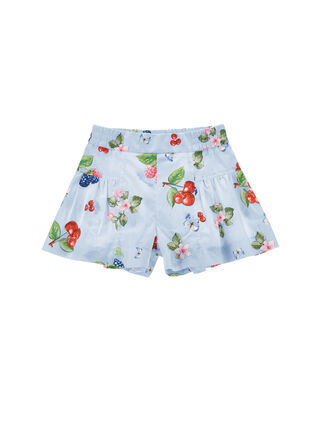 Fruit Print Poplin Shorts