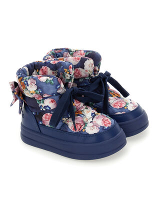 Padded technical fabric ankle boots