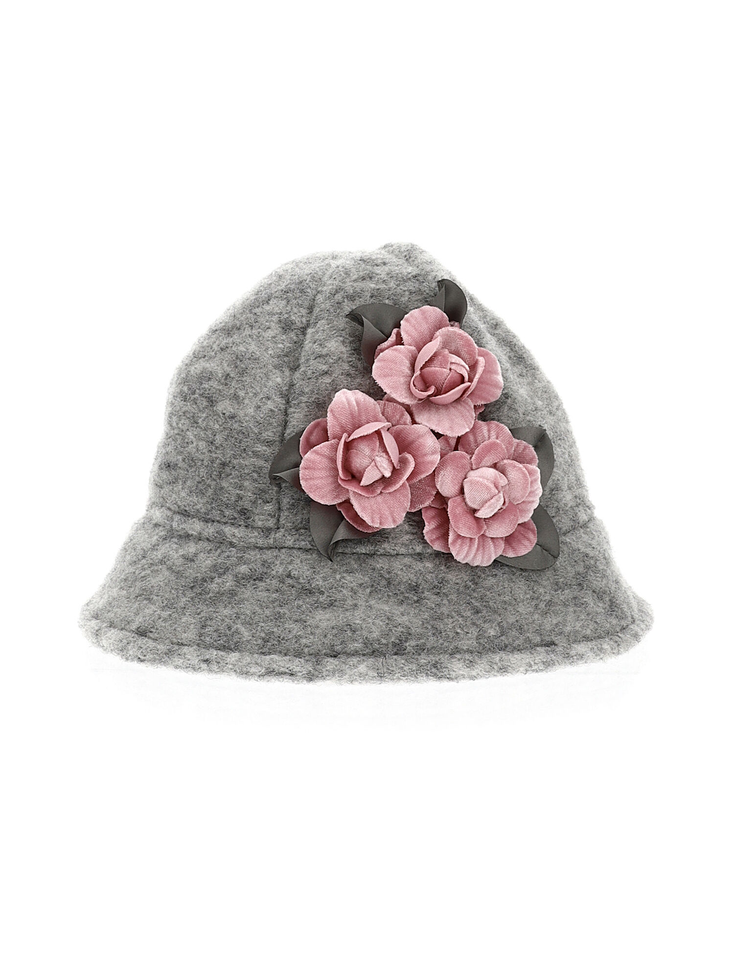 Mikado hat with roses Monnalisa Girls Accessories Headwear Hats 