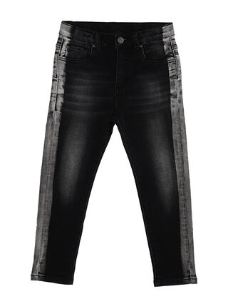 Denim-effect sweatpants