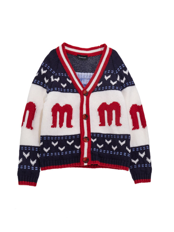 Monnalisa Boys Clothing Sweaters Cardigans Merino wool cardigan for boy 
