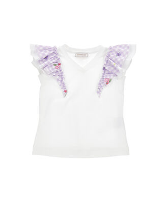 T-shirt con volants
