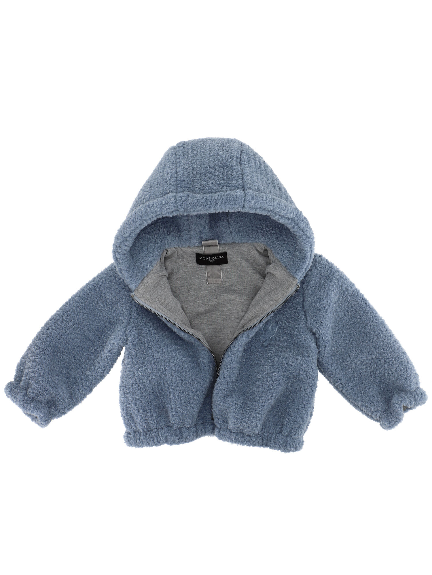 Monnalisa Boys Clothing Jackets Fleece Jackets Teddy bear-effect bomber jacket 