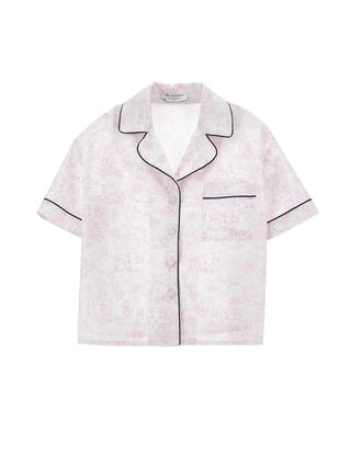 Хлопковая рубашка с цветочным принтом