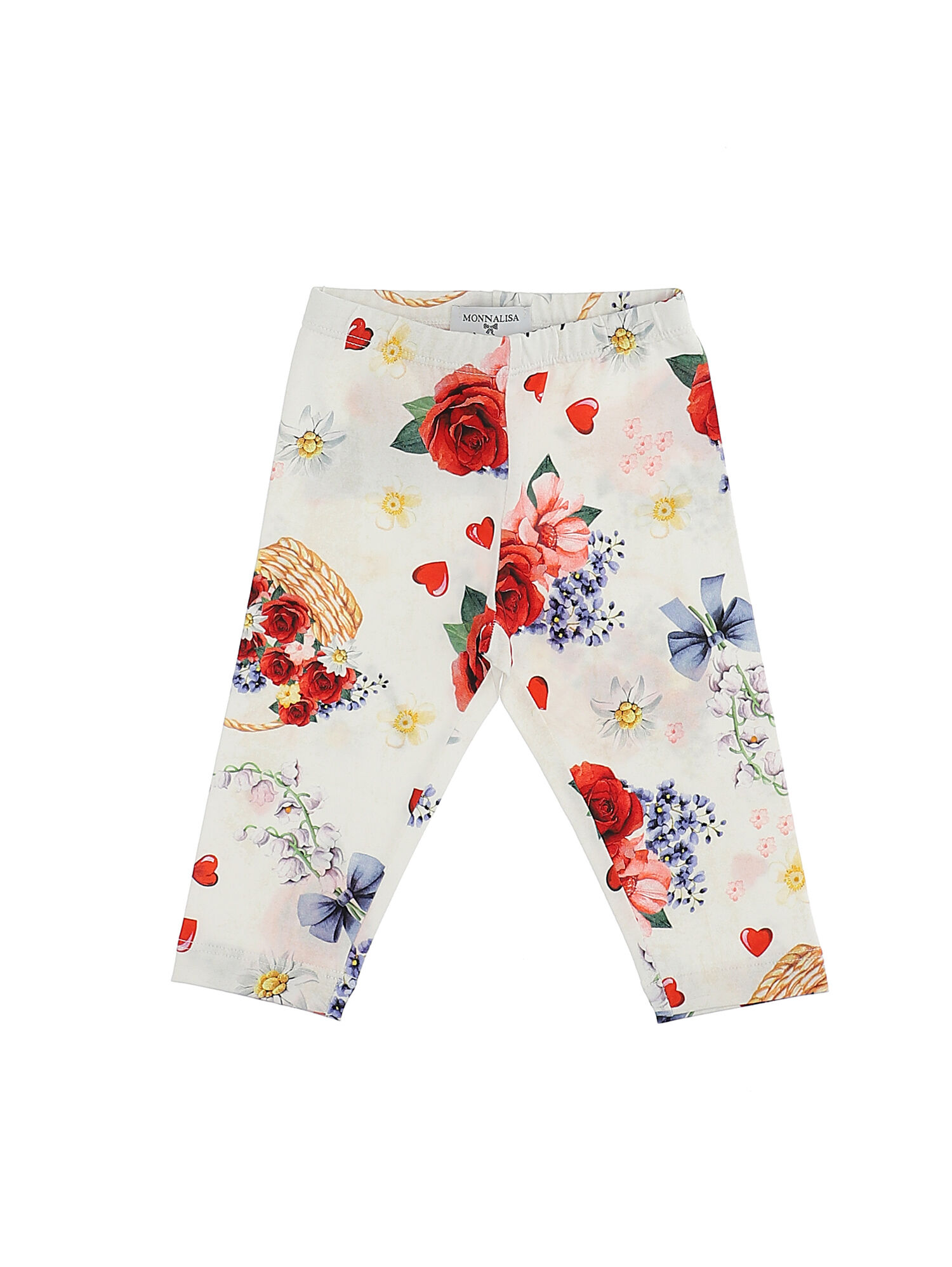 Monnalisa Girls Clothing Pants Leggings Jersey leggings with edelweiss print 