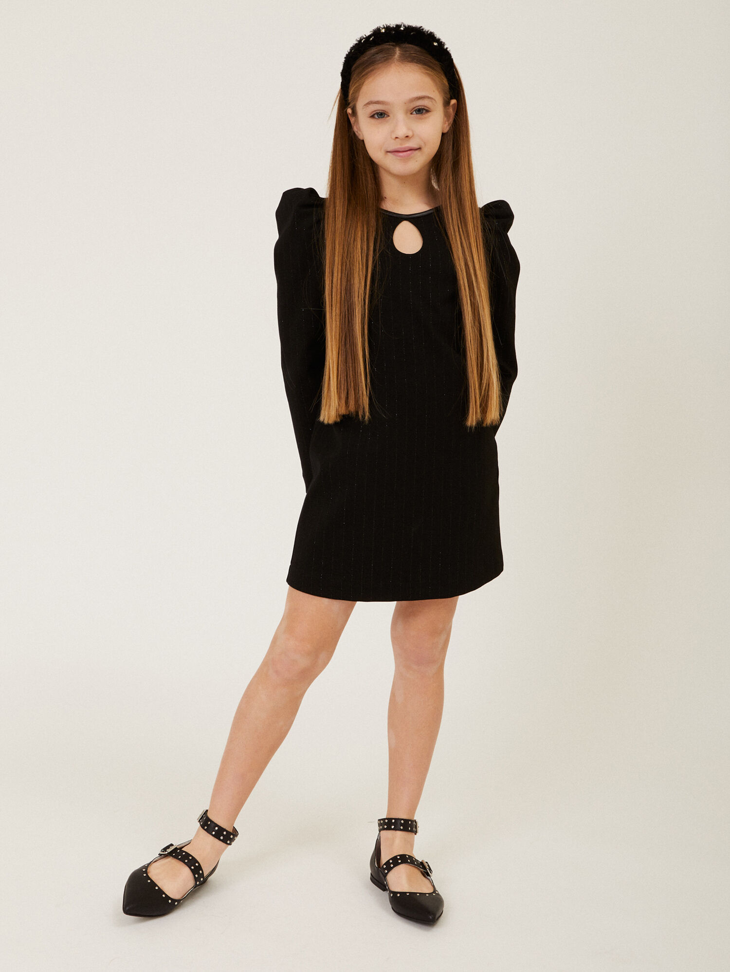 Abito fashion gessato bambina Monnalisa Italia