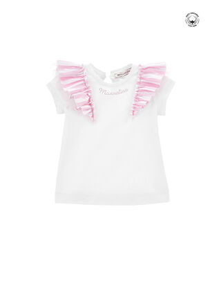 T-Shirt aus Bio-Baumwolle mit Galette