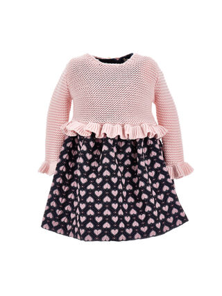 Heart jacquard dress