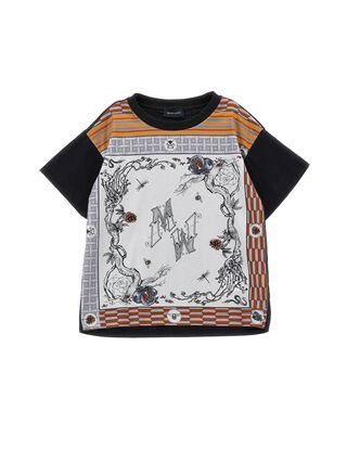 Scarf print cotton T-shirt