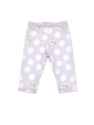 Leggings de punto con margaritas y lunares