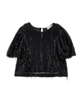 Sequin fringe top