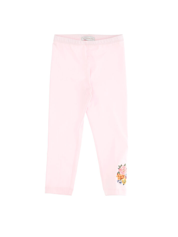 Monnalisa Bambina Abbigliamento Pantaloni e jeans Pantaloni Leggings & Treggings Bermuda broccato rosa cuori 