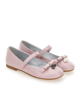 Iridescent leather ballet flats