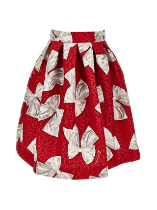 Bow brocade skirt