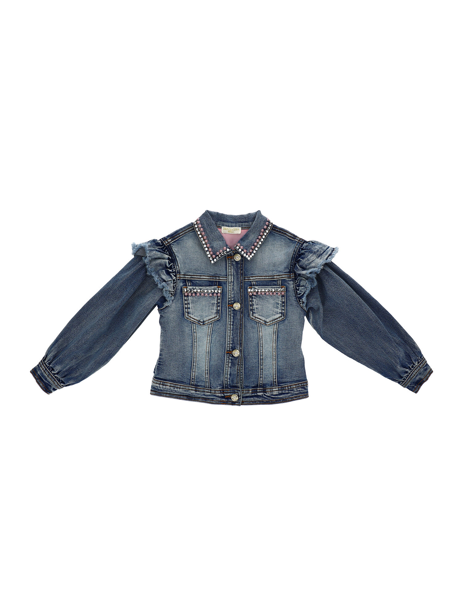 Giacca jeans perle top
