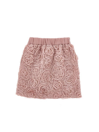 Georgette flower mini skirt