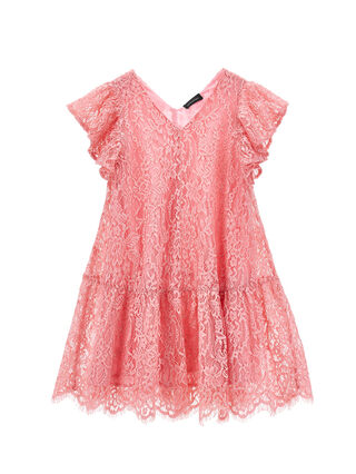 Vestido de encaje de talle bajo