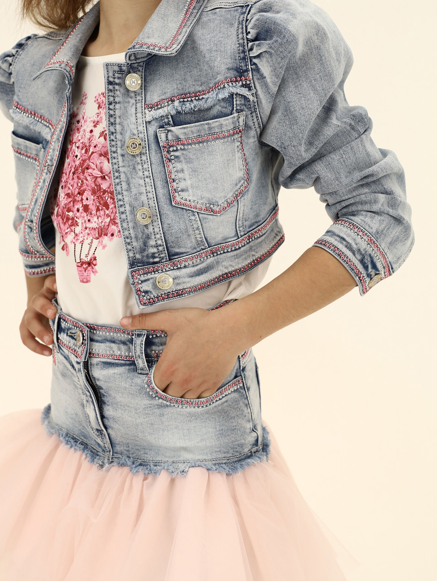 Monnalisa sales denim jacket