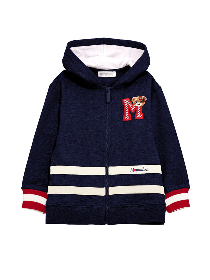 Felpa jersey stampa orsetto e farfalle Monnalisa Bambina Abbigliamento Maglioni e cardigan Felpe e hoodies Felpe 