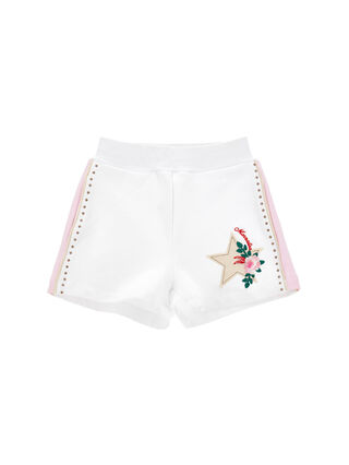Shorts de felpa con tachuelas