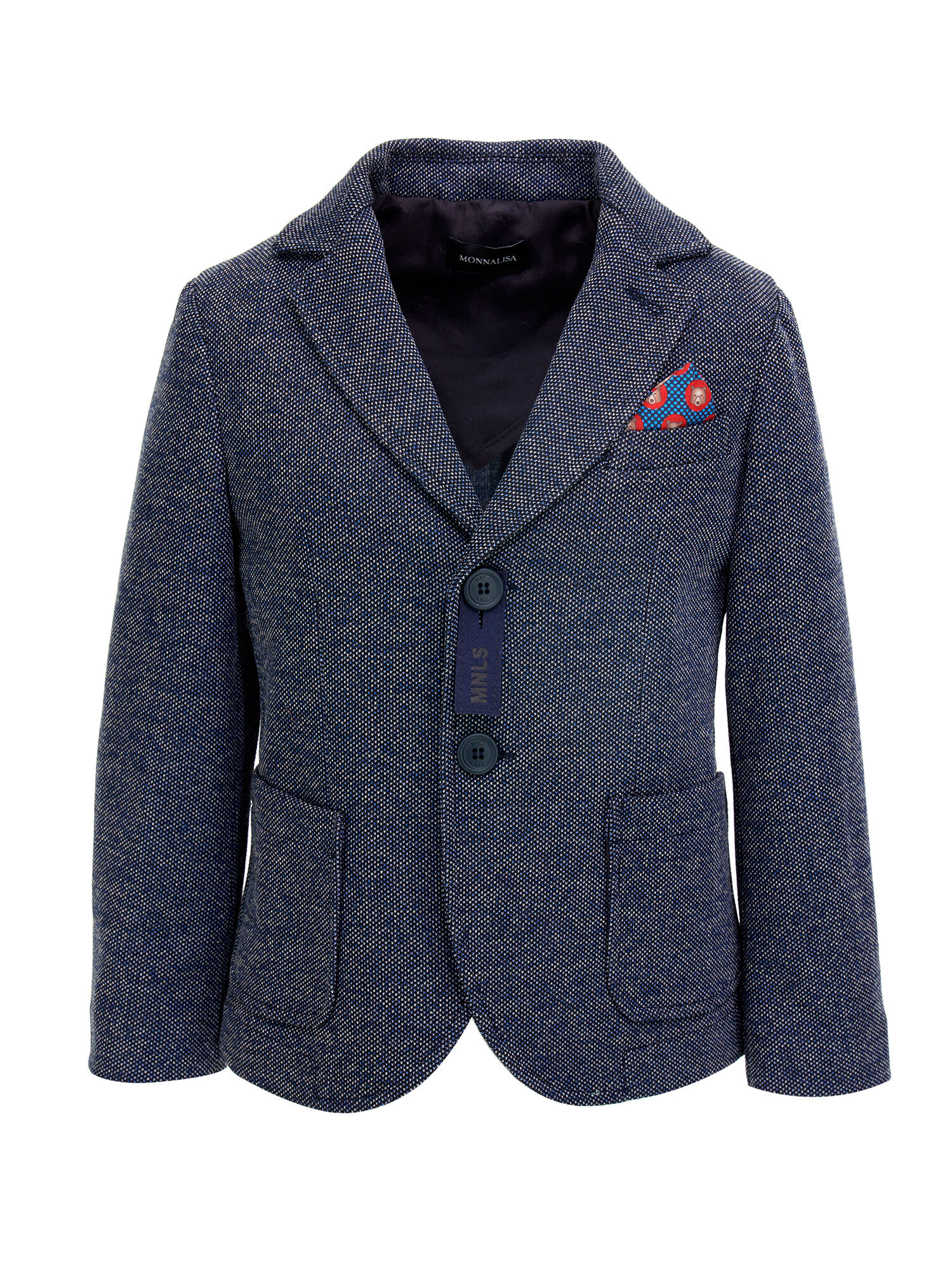 Monnalisa Boys Clothing Jackets Blazers Knitted jacket with pocket square 