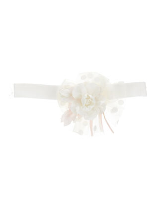 Jersey headband with daisies bow