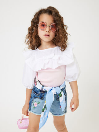 Top de algodón con viscosa