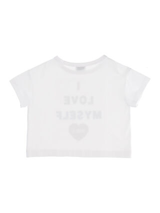 Cropped T-shirt with sequins