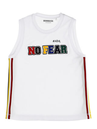 Net vest with side stripes