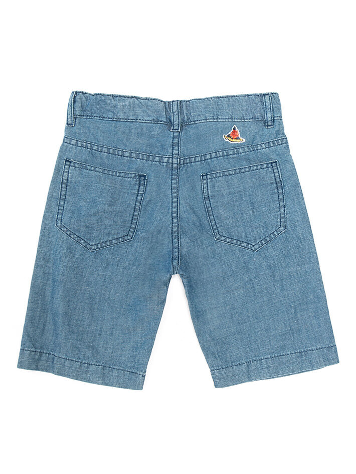 Bermuda in misto lino Monnalisa Bambino Abbigliamento Pantaloni e jeans Shorts Pantaloncini 
