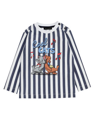 Long-sleeved striped Aristocats T-shirt