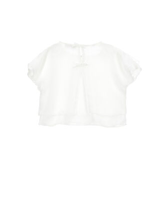 Satin T-shirt with bows on the back