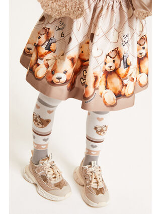 Teddy bear gabardine skirt