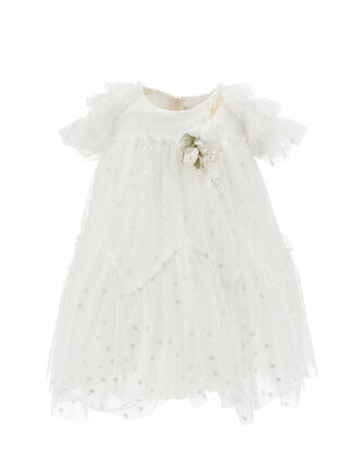 Robe en tulle avec marguerites brodées