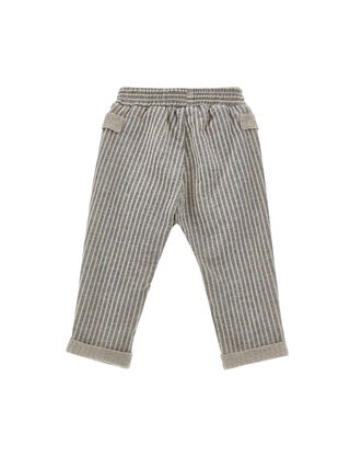 Pinstripe fleece trousers