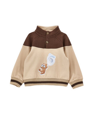 Sudadera de osito de peluche con botones