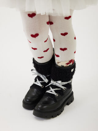 Fur laminated ankle boots