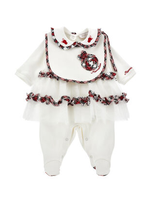 Ensemble deux pièces combinaison et bavoir