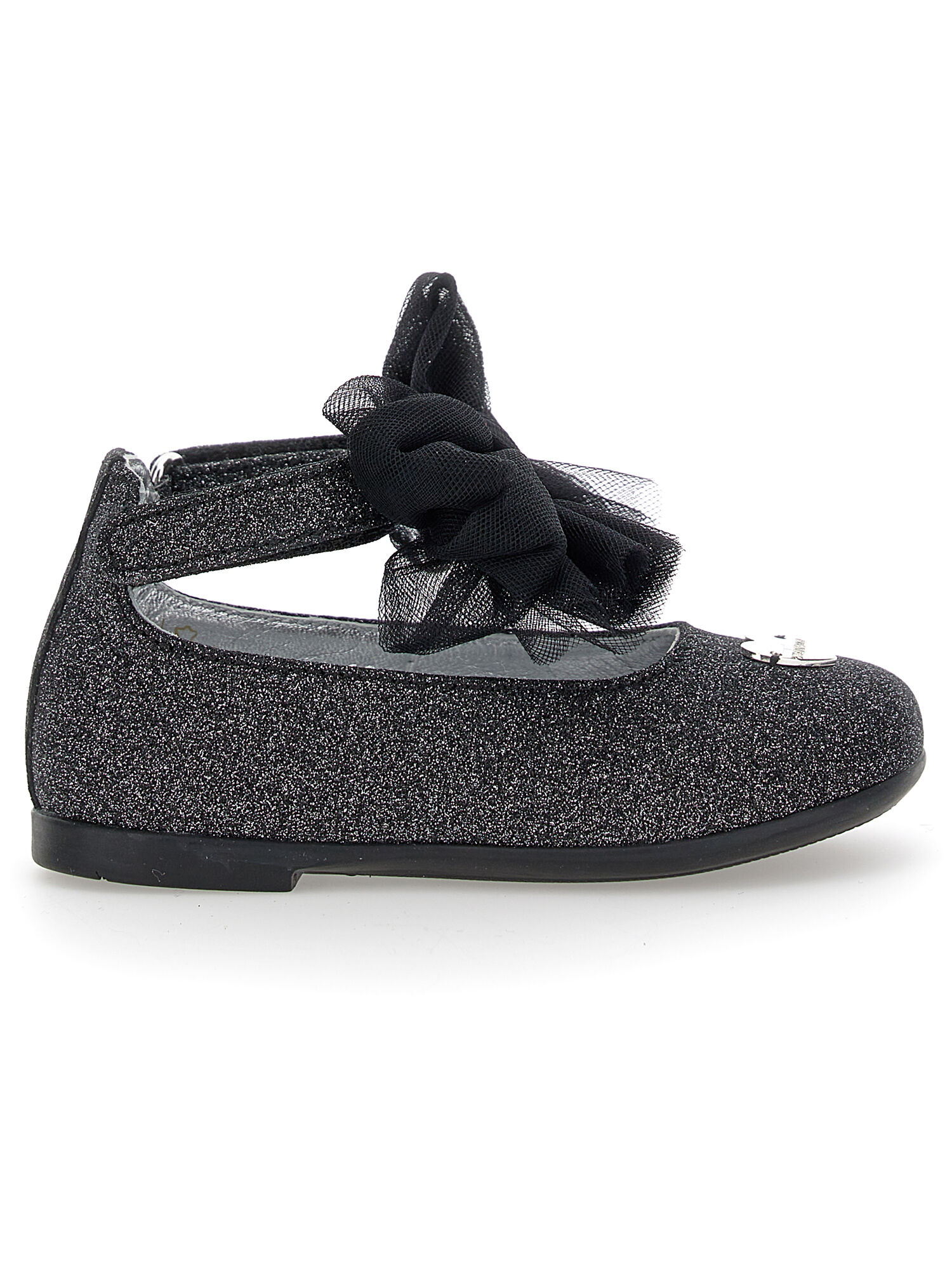 Glitter ballet flats with bows girl Monnalisa Latvia