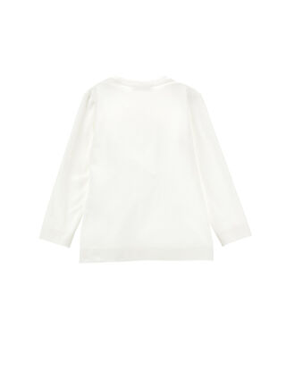 Cotton T-shirt with flower bouquet print