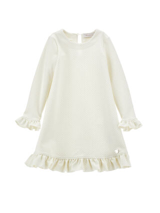 Kleid aus Punto-Milano-Gewebe mit Glitzer