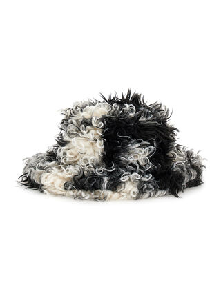 Bonnet façon cloche peluche