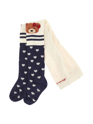 Теплые колготки из хлопка с плюшевым мишкой