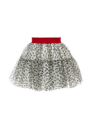 Animal print tulle skirt