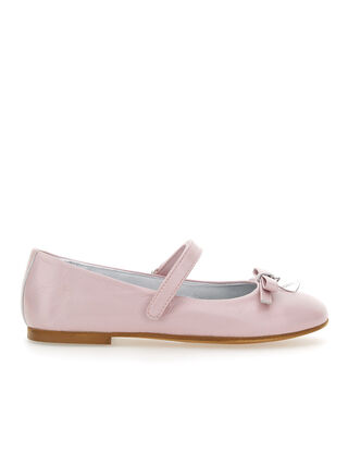 Iridescent leather ballet flats